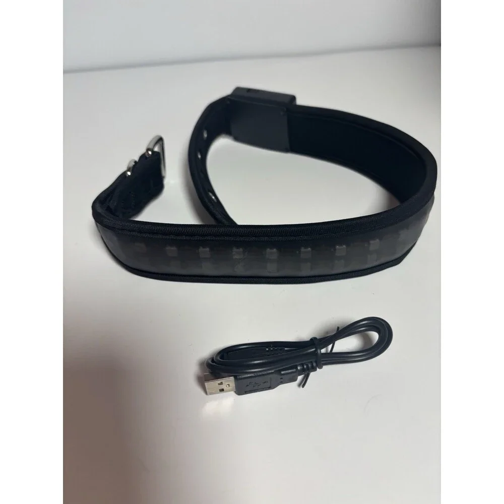 MURLIGHT LED Rechargeable Lighted Dog Collar Bluetooth Nylon Size L
